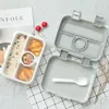 Dinnerware Sets 800ml Box With Lid Leak-Proof -Safe Anti-collision Bento Compartments PP Picnic Fruit Lunch Container For Offi