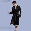 Herengewaden Heren Kimono Satijn Ijs Zijde Badjas voor Mannen Big Size Robe Kimono Hombre Largo Effen Luxe Heren Kimono Robe Badjas Mannen L231130