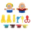 Clay Dough Modeling Kids Play Creative 3D Educational Toys Plasticine Tool Kit DIY Design Hairstylist Model For Children 231129