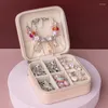 Biżuteria torebki DIY z koralikami zestaw bransoletki z pudełkiem do przechowywania świąteczny prezent akrylowy duże dziury koraliki dziewczęta ręcznie robione zestaw do tworzenia
