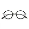 Óculos ópticos para homens mulheres retro designer 135 moda titânio armações de fibra de vidro estilo oval europeu e americano placa de lente de luz anti-azul com caixa