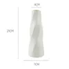 Vases Maison DIY En Plastique Fleur Vase Blanc Imitation Céramique Arrangement Conteneur Pot Panier Décoration Moderne Pour s 230428