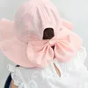 Zestawy odzieżowe Outdoor Baby Bucket Hat Ochrona UV Summer bawełniana czapka dziewczyny czapka maluch dzieci rybacka dziewczyna plaża