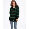 Womens Sweaters Winter Cardigans for Women Knit Sweater Long Sleeve V Neck Chic Green Plaid Button Up Knitted Oversized Tops Office Lady Jackets 231129