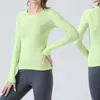 LL новый стиль женская футболка с длинными рукавами для йоги для бега EBB TO STREET топ спортивная дышащая одежда для фитнеса и йоги 2.0 бестселлер