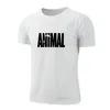 Herren-T-Shirts, Fitness, Herren, Polyester, kurzärmelig, lässig, Sport, Workout, Training, Laufen, T-Shirt mit Tiermotiv, schnell trocknend, atmungsaktiv