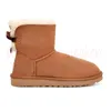 Designer Bailey Bow Australian Boot für Damen, kurze Plattform, Tazz Ugsboot, Tasman-Hausschuhe, klassische Ultra-Mini-Booties, pelzige Knöchel-Winter-Schneestiefel, Slip-on-Wildlederstiefel