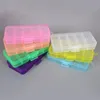 Sacchetti per gioielli Borse 10/15 griglie Plastica regolabile Organizzatore artigianale Stoccaggio Orecchini Perline Bracciale Scatole Imballaggio