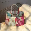 Designer Bags Handtassen 7a Fashionable Painted Top Layer Cowhide Platinum Bag For Women 2024 Nieuwe Europese en Amerikaanse stijl Lychee Patroon Single S