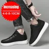 Kleding Schoenen PDEP Hoogte Toenemend Voor Mannen 10 Cm Onzichtbare Lift Sneakers Wit Leathe Sport Zapatillas De Hombre Big Size 231129