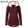 Vrouwen Trenchcoats 2023 Winterkleding Vrouwen Verdikte Warme Lange Jas En Puffer Jaket Outdoor Wandelen Capuchon Winddicht Parka