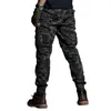 Herrbyxor högkvalitativa khaki casual byxor män militär taktisk joggar kamouflage last byxor multi-fickor fashions svarta armébyxor 231129