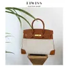 original B-rikis tote bags online store Love extravagance Flat top layer cowhide color matching canvas bag mini portable one shoulder With Real Logo