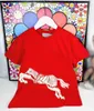 Projektant marki Kid-shirt Red Boy Girl Short Rleeve Rozmiar 100-160 Summer Baby Clothing Patter