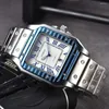 Armbandsur 2023 Original märkesklockor för Mens Fashion Classic Square Watertproof Automatic Date Armswatch Luxury Sports Male Clocks