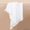 Blankets Swaddling 1pc Muslin Baby Blanket Cotton Newborn Tassel Receiving Blanket Baby Stuff Infant Swaddle Blanket Sleeping Quilt Bed Cover R231130