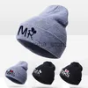 Beanie/Skull Caps Cute Letter Baby Sticked Hat Autumn Winter Warm Toddler Beanie Cap för pojkar Girls Solid Color Kids Bonnet Hatts J231130