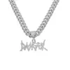 Bijoux hip-hop pour hommes, pendentif de lettre dominateur en diamant complet, collier à chaîne cubaine, offre spéciale