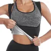 Kadın şekillendiricileri Kadın sauna kolu yoga üstleri karın kilo kaybı shapewear zayıflama eğitim gömlekleri