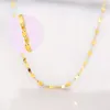 YUNLI Echt 18K Gold Schmuck Halskette Einfache Fliesen Kette Design Reine AU750 Anhänger für Frauen Feines Geschenk 220722279J