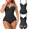 Kvinnors shapers kvinnor bantar bodysuits i ett stycke Shapewear Topps Mage Control Body Shaper Seamless Camisole Jumpsuit med inbyggd behå