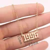 Stainless Steel 2002 2003 2004 2005 2006 Number Pendant Necklaces Women Femme Statement Necklace Year Number Jewlery Collier G12133274