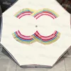 클래식 레터 우산 디자이너 레인 우산 접이식 남성 여성 파라솔 여자 방수 여행 선샤이드 우산