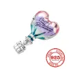 925 Charme kralen accessoires passen pandora charmes sieraden groothandel mousserende bol facifier ballon angel vleugels bengle