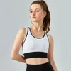 Al Yoga Damen gefälschte zweiteilige Sport-Schnelltrocknungsunterwäsche mit integriertem Brustpolster und kontrastfarbenem Racerback-Yoga-Damen-Tanktop