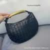 Authentic Turn Wrist Bag Shark Fashion Bags Handbag Designer Bags BottegvVeneta Metal Half Month Light Luxury Version Versatile Handbag Woven Outlet L7BHB9