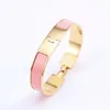 bangle stainless steel gold buckle bracelet fashion jewelry men and women bracelets 17cm 19cm Y36r#