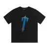 T-shirts pour hommes Trapstar conception lettre impression haut Tee coton col rond T-shirt à manches courtes 30 style mode hommes T-shirts imprimés décontractés