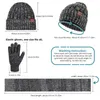 Five Fingers Gloves OZERO 3 Pieces Beanie Hat Scarf Set Winter Knitted Touchscreen Slouchy Neck Warmer Fashion Keep Warm 231130