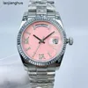 Rolaxs Watch Swiss Automatic Watches Ladies Watches Perfect Quality Mens Mensical Watch 36mm自動ムーブメントダイヤモンドスチールストラップダブルカレンダーリストウォッチ