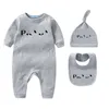 Rompertjes voor pasgeboren baby's Babykledingsets met pet Bib 100% katoenen romper Kinderen rompertjes Jumpsuits Jongen meisje kleding Esskids