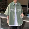 Camicie eleganti da uomo Summer Hawaii Shirt Coat Moda coreana da uomo Orlo con volant versatile Cool 2023 Camiseta Street Wear