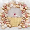 Dekoracje świąteczne Tender Pink Gold Balon Garland Arch Zestaw Ślub Dekoracja urodzin Dorosłe dzieci Dorosie dzieci Baby Shower Dekorun