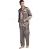 Men's Sleepwear Mens Silk Satin Pajamas Pyjamas Set Sleepwear Set Loungewear U.S. S M L XL XXL XXXL 4XL__Fits All Seasons 231129
