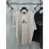 2023 New Women's High quality tshirt Shirt {Straight} Family Edition Blur English Letter Print Sleeve Loose Worn T-shirt