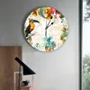 Orologi da parete Tucano Fiore Piante tropicali Ananas Orologio Design moderno Living Room Decor Home Decore Digitale