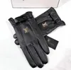 luxe handschoenen leer Wanten Dameshuid touchscreen winter verdikte thermische merk schapenvachthandschoenen