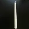 50pcs Led battery operated flickering flameless Ivory taper candle lamp candlestick Xmas wedding table Home Church decor 28cmH S306U