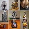 Oggetti decorativi Figurine NORTHEUINS Resina Retro Africano Nero Donna Statua Arte Figura Ornamenti Casa Soggiorno Camera da letto Desktop Decor Articoli 231130