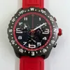 Mens quartz watch fashion casual watches 44mm rubber strap waterproof design multifunctional wristwatch for men
