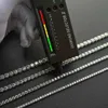 3 mm 4 mm 5 mm 6 mm 6 mm czyste srebrne przełęcz Tester Diamentowy Naturalny VVS Moissanite Stone Tinn Chain Naszyjnik