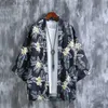 Men's Robes Chinese Style Rayon Couple Kimono Robe Half Sle Print Thin Home Bathrobe Summer New Cardigan Men S-XXL Retro Shirts L231130