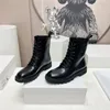 2023 Chunky Heel Rain Boots For Women Thick Sole Ankle Boots Designer Luxury Brand Chelsea Boots Mid Calf Rubber Shoes Martens Martin Boots Mujer 35-41