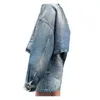 女性ジャケットデザイナーの女性デニムジャケットスリムスタイルの女性用レタージッパーボタンバッジスプリング秋のコートジーンズファッションウィンドブレーカー