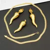 Wedding Jewelry Sets Brazilian Set For Women Chili Earrings Pendant Dubai Nigerian African 24k Gold Plated Jewellery Bridal 231130