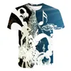 Camisetas masculinas Nota musical 3D Impressão divertida T-shirt Men Ladies Fashion Fashion Sexy Harajuku Top Tee Funny Shirt